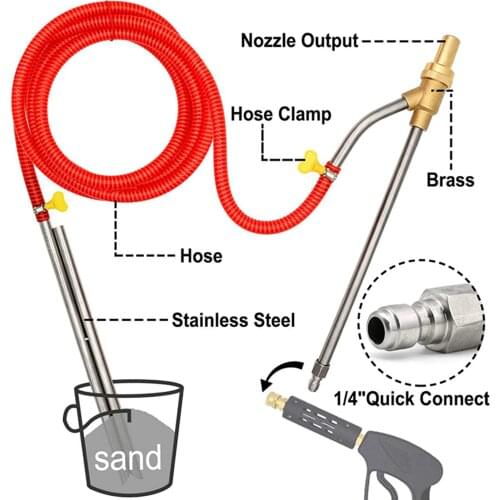Universal Pressure Washer Sandblasting Kit Wet Remove Rust Graffiti Paint