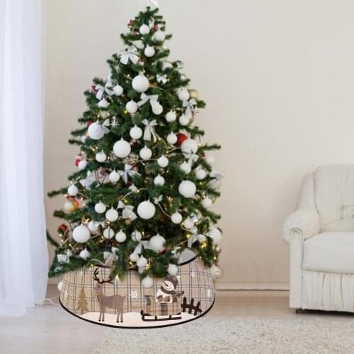 Snowflake Christmas Tree Skirt Decor 48 In Non-woven Christmas Tree Skirt For Xmass Decorations Christmas Xmass Tree Decoration