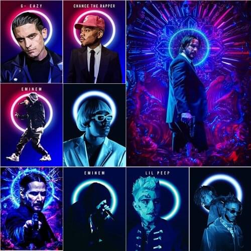 Famous Hip Hop Rap Music Singers Stars Pictures Modern Wall Art Posters and Prints Canvas Painting in Living Room Home Decor