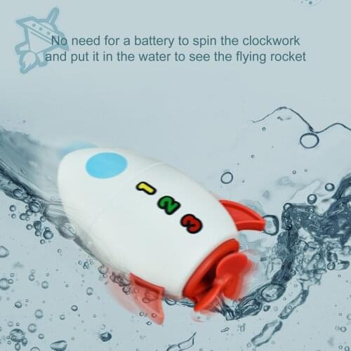 1 piece of water rocket game baby bath toy early education swimming toy clockwork bathroom swimming childrens toy NEW 2021