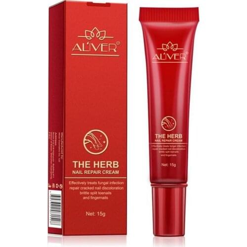 15ml Aliver Nail Fungus Treatment Herb Nails Repair Cream Nail Protector Skin Care Cream OnychomycosisNail Care Tools
