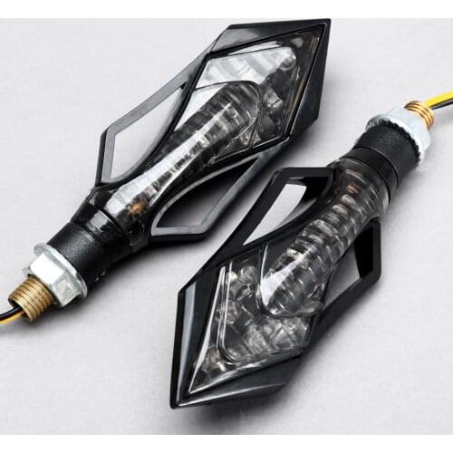 2Pcs 10mm Universal Plastic Motorcycle 9 LED Turn Signal Lamp Indicators Blinker Amber Lights for Suzuki Harley Honda Kawasaki