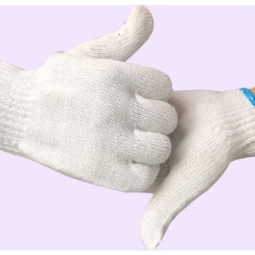 Cotton And Linen Gloves 20 Pairs Of 40 Pairs Of Cotton Line Non-Slip Wear Gloves Labor Protection Auto Repair Special Gloves