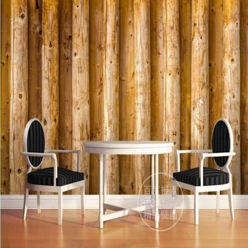 Beibehang große wandmalereien retro retro holz protokolle holz wandbild tapete vlies tapete papel de parede 3d para sala atacado