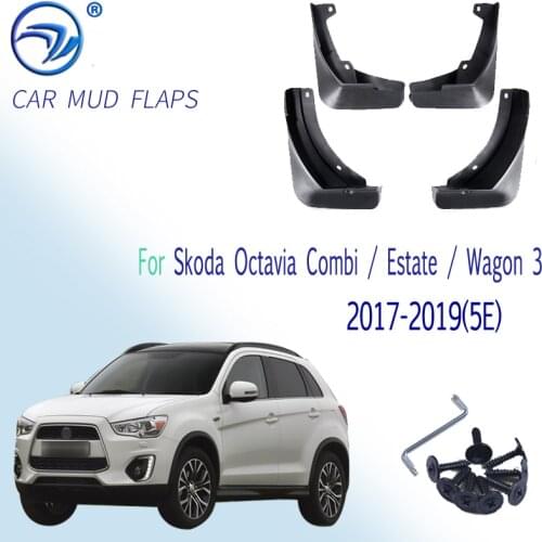 4pcs for Skoda Octavia 3 Combi Wagon Estate MK3 A7 5E 2017 2018 2019 Car Mud Flaps Mudguard Splash Guards Fender Mudflaps Flap