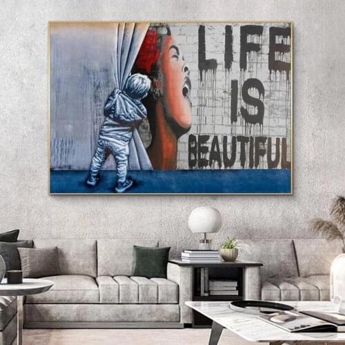 Abstract Graffiti Classic Mural Poster Painting Prints HD Pictures Printed on Canvas for Room Home Aesthetics Decor Wall Art