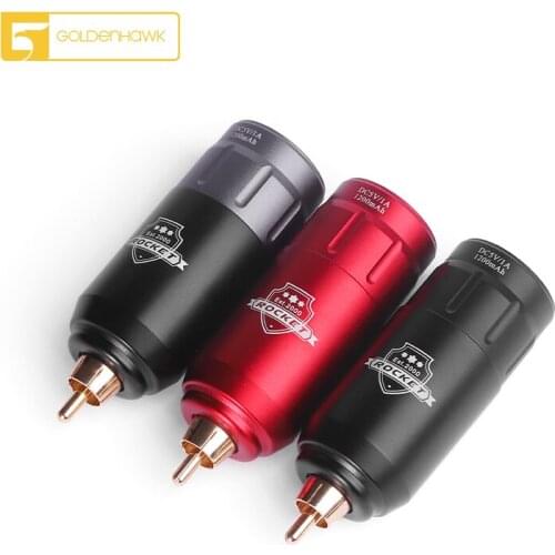 GOLDENHAWK Rechargeable Wireless Rocket Tattoo Power Supply RCA Connector 1200mAh Accessory For Rotary Tattoo Machine