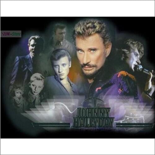Johnny hallyday,5D Diamond Embroidery Sale Full Square Diamond Painting New Cross Stitch Kit Diamond Mosaic Crystal NEW1182
