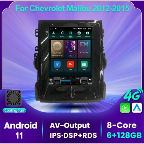 Android 11 Tesla Style Car Radio For Chevrolet Malibu 2012-2015 Navigation GPS Stereo Multimedia Player Vertical Screen DVD 2din