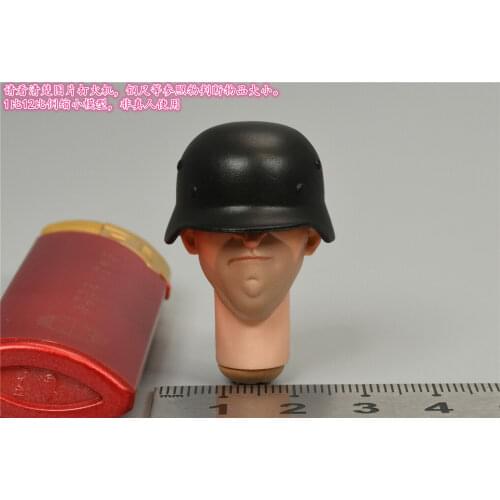 BGS009 1/12h Big Head Soldier Thin Person Head Sculpture & Helmet Model