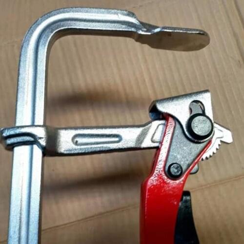 Big deal Tools Heavy Duty Steel Ratcheting F Clamp Bar Quick Release for MFT Guide Rail System Woodworking 300KG Clamping Pressu