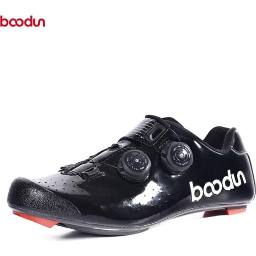 Boodun Mens Cycling Shoes Carbon Fiber Sole Road Bike Shoes Breathable Self-Locking Racing Bicycle Shoes with Cycling Cleats