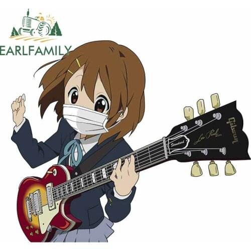 EARLFAMILY 13cm x 10.8cm For K-on Funny Car Stickers Sunscreen Decal Waterproof Motorcycle Scratch-Proof For JDM SUV RV