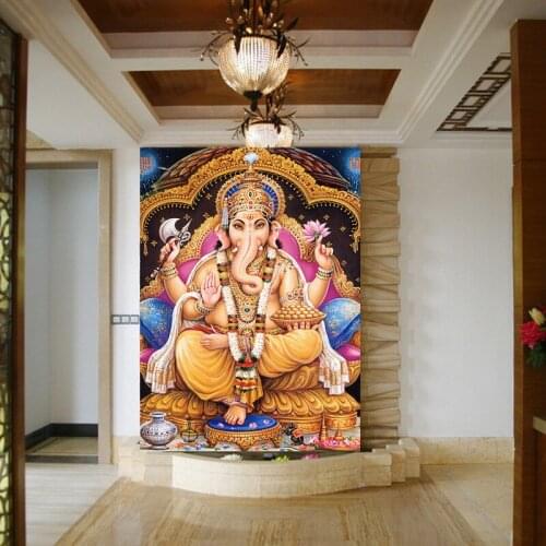 Custom mural mural Southeast Asia Indian style religious yoga Museum wallpaper mural
