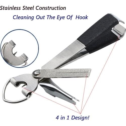 1 Pcs 4 In 1 Quick Knot Cutter Nippers Snip Tying Tool Nail Clippers Line Pliers Outdoor Fishing New Dropship#0408