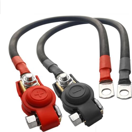 Car generator battery cable positive negative connecting line battery pile head clamp series wire pure copper modification