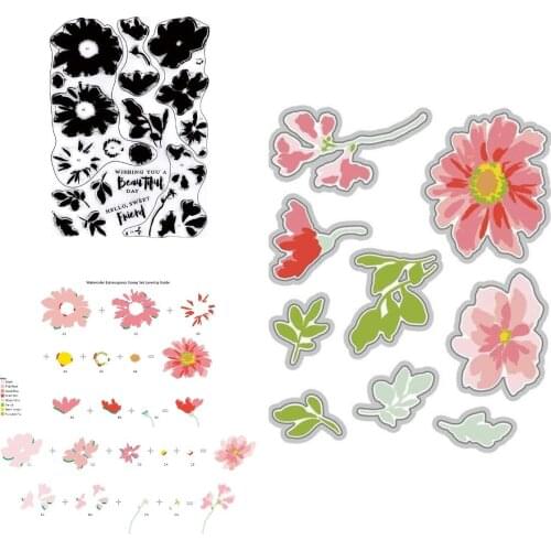 Beautiful lowers Stamps And Dies New Arrival Scrapbook Diary Decoration Stencil Embossing Template Diy Greeting Card Handmade