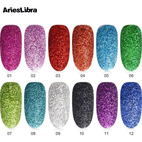 1 pot Laser Glitter Powder 12 Colors 3D Dust Rose Pink Nail Art Glitter Manicure Tool Acrylic Powder for Nail Art Decorations