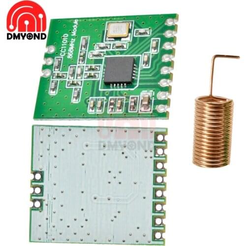 CC1101 Module 868MHZ Green Sem Fio Da Antena de Longa SPI Interface de M115 Para FSK GFSK MSK ASK OOK 64-byte SPI