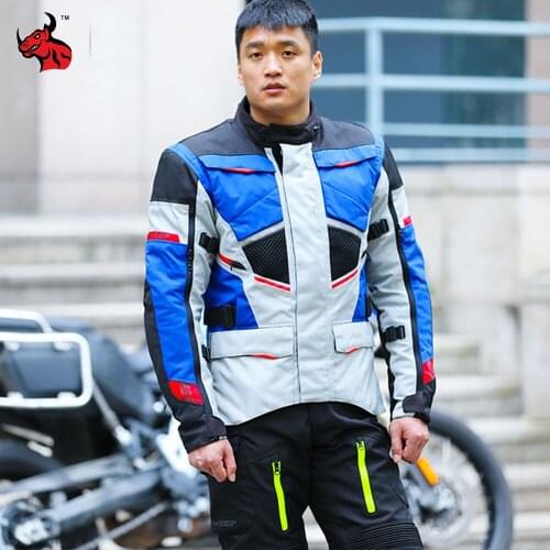5 Colour Motorcycle Jacket Professional Racing Chaqueta Moto Waterproof Motocross Jacket +pants Riding Racing Jaqueta