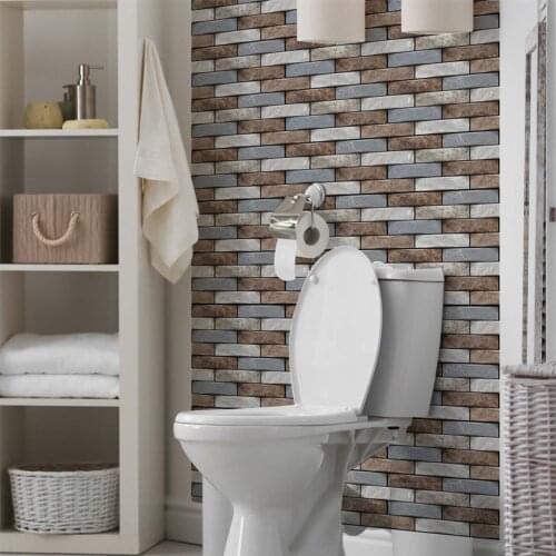 Simulated Brick Wall Sticker Anti Dirty Mold Proof Self Adhesive PVC Wallpaper Decal Bathroom Sink Kitchen Cooktop Cover Sticker