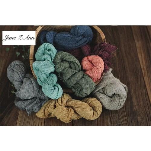 Jane Z Ann Hollow texture retro cotton linen wraps blanket filler Baby photo shooting accessories newborn photography Props