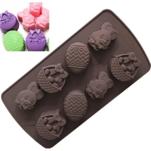 Easter Decoration Rabbit Easter Eggs Silicone Mold Cake Decorating Tools Chocolate Baking Mould for Dessert Easter Party Decor