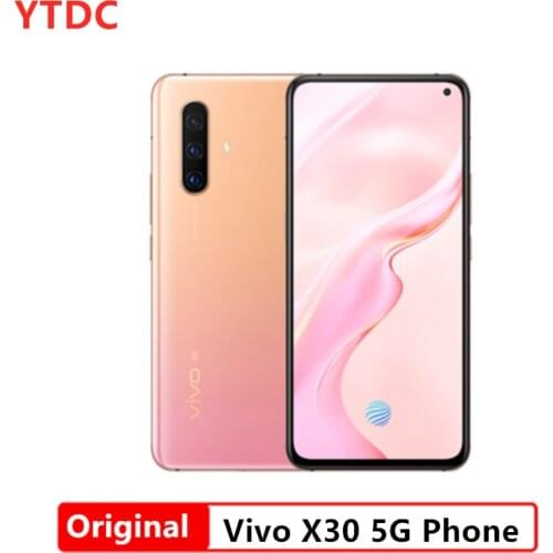 Original Vivo X30 5G 8GBRAM 128GB ROM Smart phone 6.44‘’ XDR Screen 4350mAh Battery 33W Fast Charge 64MP Triple Rear Camera 5G