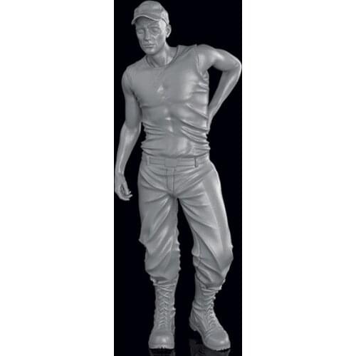 Unassambled 1/35 modern man with Cap Posing Resin figure miniature model kits Unpainted