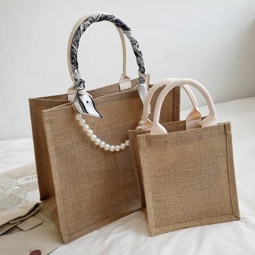 High-quality Ladies Large-capacity Bag 2021 New Trendy Tote Bag Cotton Linen Handbag Female Bag Shoulder Bag Portable Canvas Bag