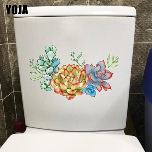 YOJA 13.8*22.8CM Plant Fleshy Combination Cartoon Kids Room Wall Stickers Mural Toilet WC Decor T1-0942
