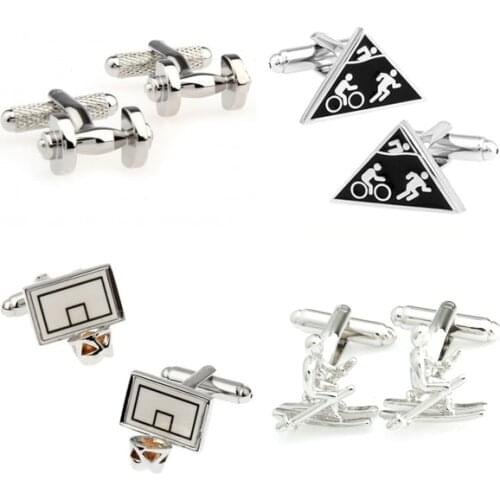 The Most Popular Dumbbell Sports Basketball Ski Cufflink Cuff Link Free Shipping