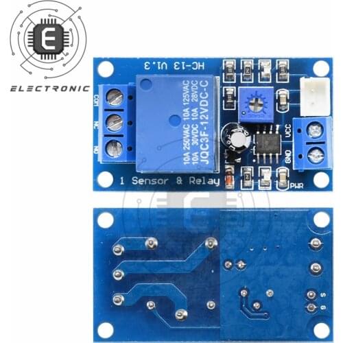1 Channel 12V Light Control Switch Photoresistance Detection Sensor Normally Closed/Open Type Photoresistor Relay Module