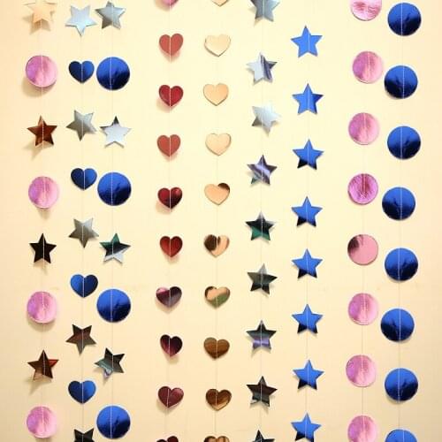 1pc 4M Gold Sliver Pink Flag Banner Garland Baby Shower Birthday DIY Bunting Paper Banner Wedding Event Party Decor Supplies