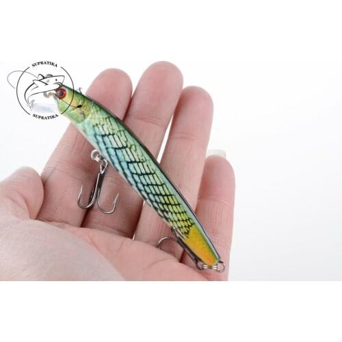 1Pcs 9.5cm/8.5g 3D Painting Minnow Sea Fishing Baits Lure Crankbait Artificial Hard Pescaria Isca With 6# Hooks For Fishing