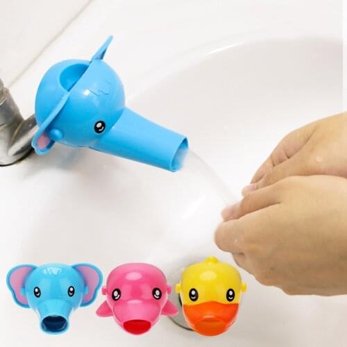 1Pcs Cute Animal Duck Elephant Dolphin Shape Water Faucet Extension Water Tap Extender For Kids Children Hand Washing Bathroom