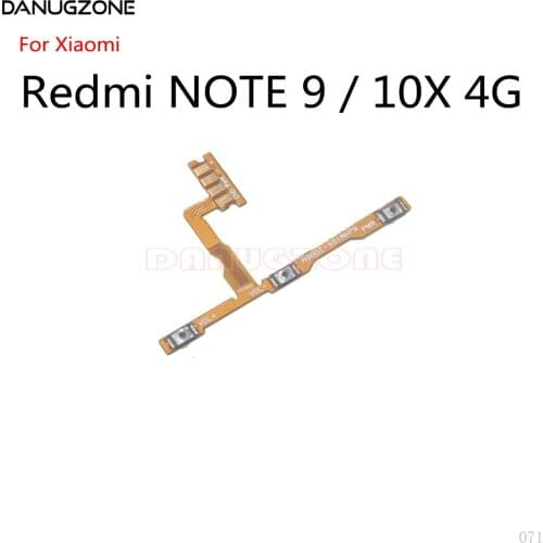 10PCS/Lot For Xiaomi Redmi NOTE 9 / 10X 4G Power Button Switch Volume Button Mute On / Off Flex Cable