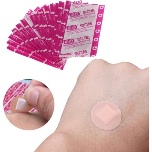 100Pcs Adhesive Round Band Aid Wound Plaster First-Aid Circle Ring Bandage 22mm Q0KD