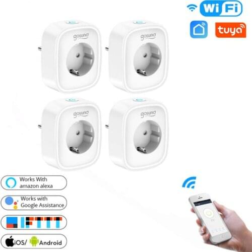 16A Gosund Socket Tuya WIFI Plug Smart life Socket Outlet EU Plug APP Remote Control Work For Smart life Google gosund app