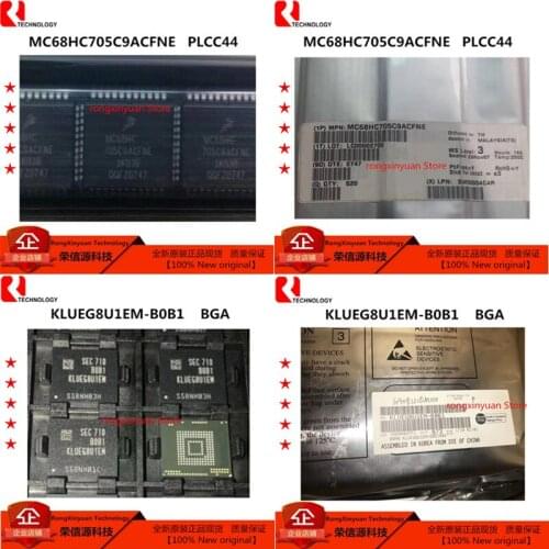 2 pcs/lot MC68HC705C9ACFNE MC68HC705C9ACFN MC68HC705 PLCC44 KLUEG8U1EM-B0B1 KLUEG8U1EM BGA 100% New original
