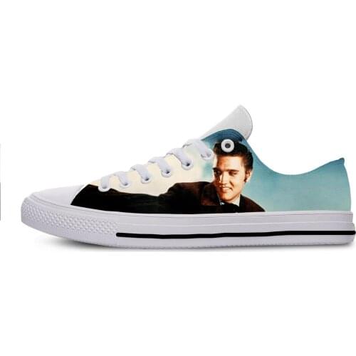 2019 Hot Cool Fashion High Quality Funny Sneakers Handiness Casual Shoes 3D Printed For Men Women Pop Rock Elvis Aaron Presley