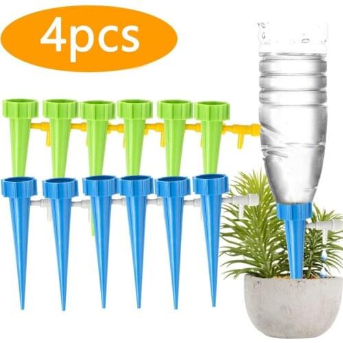 4pcs/set Automatic Drip Irrigation Tool Spikes Automatic Flower Plant Garden Watering Kit Adjustable Water Self-Watering Device