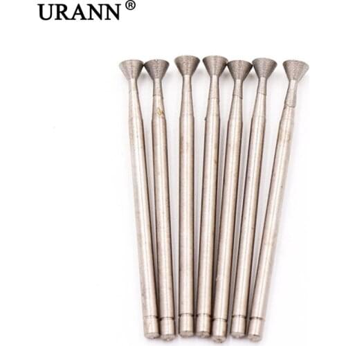 URANN 5Pcs C3 Horn Nail Jade Carving Grinding Heads Diamond Bits Stylus Stone Engraving Needle Glass Polishing Sharpening Wheel