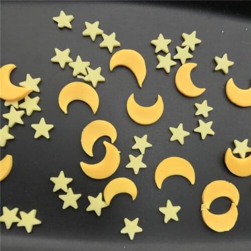50g Moon Star Polymer Clay Slices Sprinkles for Kids Diy,Craft/Nail Art/Scrapbook Decoration,Filler Polymer Clay Embellishments