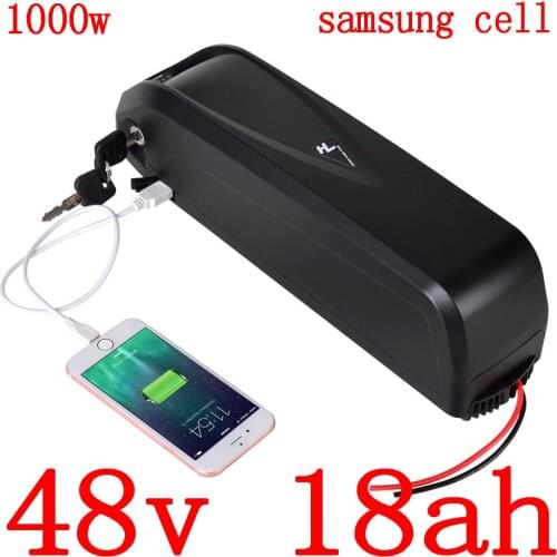 48V lithium battery 48v 10ah 14ah 17ah 18ah electric bike battery use samsung cell for 48V 750W BBS02 1000W BBSHD Bafang motor
