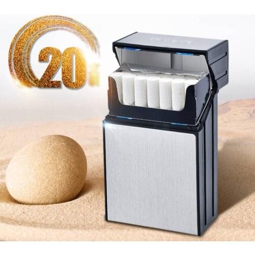 Smoking Accessories Men Lady Gift Cigarette Storage Container Case Aluminium Alloy Tobacco Holder Pocket Box Magnetic Button