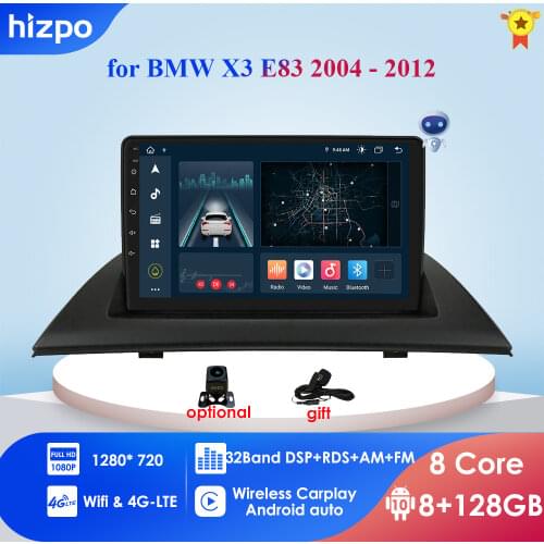 2G+32G Android 10 Car Radio for BMW X3 E83 2004-2012 car dvd player car accessory 4G multimedia autoradio pc am fm obd2 dvr dtv