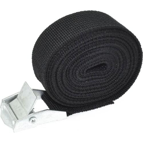 Car Luggage Bag Cargo Lashing Strap Zinc Alloy Zinc Nylon Car Tension Rope Tie Down Strap Strong Ratchet Belt Black