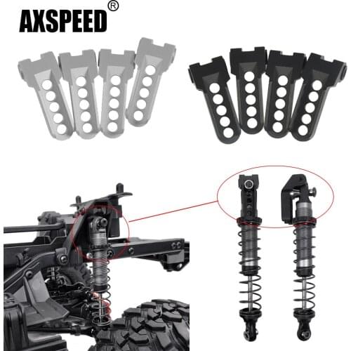 AXSPEED 4Pcs Aluminum Shock Absorber Damper Adjustable Mount for Traxxas TRX-4 TRX4 1/10 RC Rock Crawler Car Model Upgrade Parts