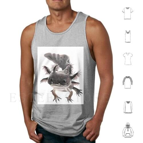 Happy Axolotl Tank Tops Vest Animal Axolotl Amphibian Cute Adorable Pet Happy Smiling Smile